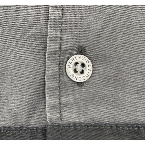 Harley Davidson Embroidered Mechanic Shirt Mens Large Short Sleeve Colorblock - Picture 5 of 7